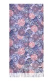 Fular pictat D , Dacali, casmir , gri/maro, Multicolor
