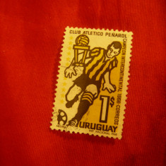 Serie Uruguay 1968 Campionat Mondial Fotbal 1966 1 val. stampilata