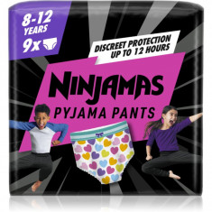 Pampers Ninjamas Pyjama Pants scutece tip chiloțel de noapte 27-43 kg Hearts 9 buc