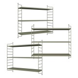 Set 3 buc raft perete Str&auml;ngn&auml;s 50x60x15cm otel camel [en.casa] HausGarden Leisure