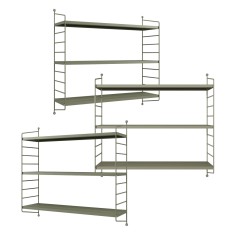Set 3 buc raft perete Strangnas 50x60x15cm otel camel [en.casa] HausGarden Leisure foto