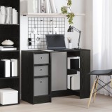 vidaXL Birou cu sertar Stejar Negru 100 x 40 x 75 cm Lemn compozit 8000453
