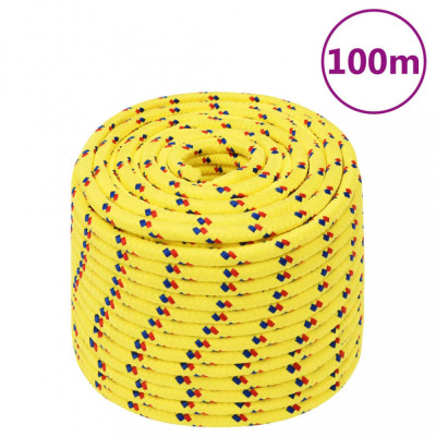 Gossi franghie de barca, galben, 14 mm, 100 m, polipropilena foto
