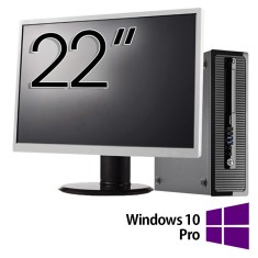 Pachet Calculator Refurbished HP 400 G1 SFF, Intel Core i5-4570 3.20GHz, 8GB DDR3, 256GB SSD, DVD-RW + Monitor 22 Inch + Windows 10 Pro NewTechnology foto