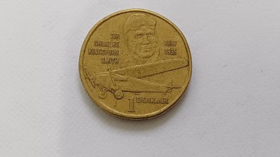 Australia-1 Dollar 1997-Portretul lui Charles și avion foto