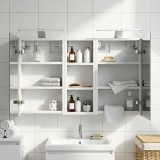 vidaXL Set dulap baie cu raft 3 pcs 80 x 10,5 x 50 cm Lemn compozit 3403656