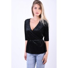 Bluza Eleganta Object Ozzy 2/4 Negru foto