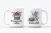 Cana alba personalizata cu 2 modele Inainte/dupa cafea Tom, INOVATIX&reg;. 330ml, Oem