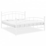 VidaXL Cadru de pat, alb, 160x200 cm, metal