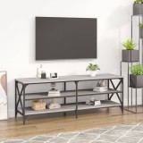 vidaXL Comodă TV, gri sonoma, 140x40x50 cm, lemn prelucrat