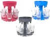 Dozator Băuturi cu Suport Pliabil și 6 Pahare Plastic 50ml Verk Group, Gri. Dozator Shot-uri, Petreceri, Portabil, Compact