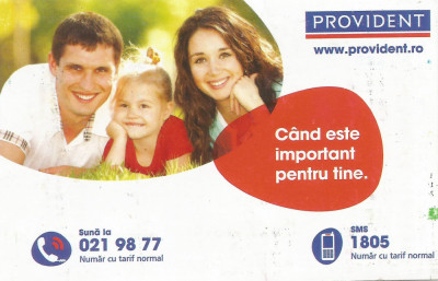 Romania, Provident, calendar de buzunar, 2014 foto