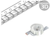 LED UV 3W 120&deg; 410-420nm 3,5-4V SMD 2 pini OPTOSUPPLY