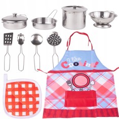Set 12 accesorii bucatarie copii vase si ustensile gatit sort chef bucatar