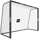 SPORTNOW Poartă de Fotbal Cu Plasă Și Căptușeală din Epe, Negru și Galben | Aosom Romania