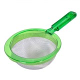Strecurătoare Plastic, Model cu M&acirc;ner, Culoare Verde Deschis, Diametru 16cm, Ad&acirc;ncime 5cm, cu maner, Oem