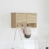 VidaXL Răcător de paltoane montat pe perete cu raft Stejar sonoma 874333