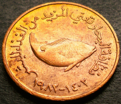 Moneda exotica 5 FILS FAO - EMIRATELE ARABE UNITE, anul 1982 * cod 3073 = LUCIU foto