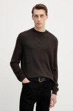 Armani Exchange pulover din amestec de l&acirc;nă culoarea maro, XM001916 AF14008