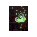 Cumpara ieftin Sticker Perete Autocolant Fosforescent Unicorn cu Fluturi 28X28 - 55145