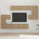 vidaXL Set comodă TV 10 pcs stejar artizanal 180 x 30 x 90.5 cm