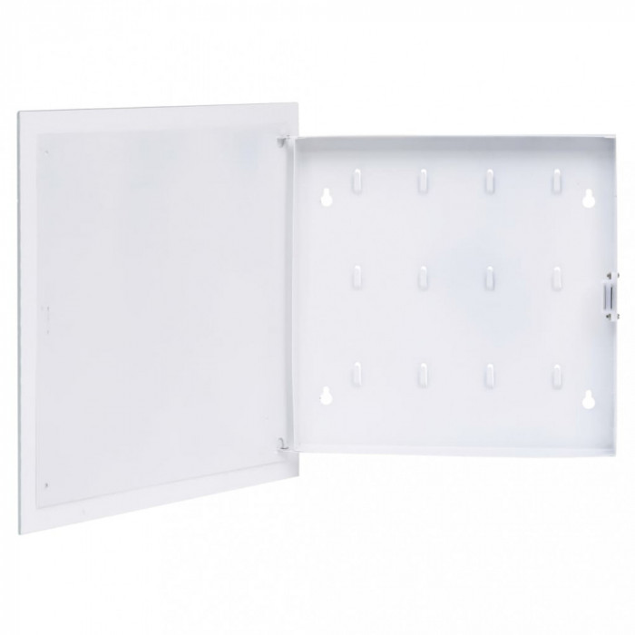 Casetă pentru chei cu tablă magnetică, alb, 35 x 35 x 5,5 cm