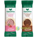 Mini Rondele din Orez cu Glazura de Capsuni 24g + Mini Rondele din Orez cu Glazura de Cacao 24g