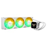 Cooler Procesor ASUS TUF Gaming LC III 360 ARGB LCD White Edition, Lichid, 12 cm, 3 ventilatoare, aRGB