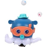 Caracatita interactiva de jucarie, Cu 2 mingii, Jucarie electrica cu muzica, albastru, pentru copii, 17 CM