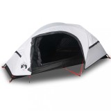 Cort camping cupola 1 persoana alb, tesatura opaca, impermeabil