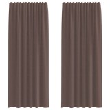 Cumpara ieftin Perdele Voile cu tabla 2 buc Maro