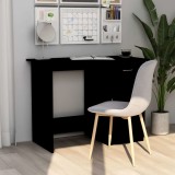 Birou, negru, 100x50x76 cm, lemn prelucrat