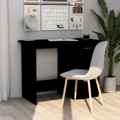 vidaXL Birou, negru, 100x50x76 cm, lemn prelucrat 801081 foto