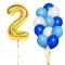 Set 13 Baloane Aniversare 2 Ani, baiat, culoare albastru, Ropet