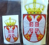 Sticker fotbal - Federatia de Fotbal din SERBIA (Format mare 8 x 4 cm)