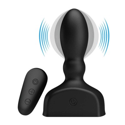 Mr. Play Inflatable Anal Plug - Vibrator Anal Gonflabil cu Telecomandă, 11,8 cm foto
