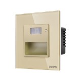 Cumpara ieftin Lampa de veghe cu senzor de miscare LUXION, rama din sticla aurie