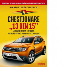 Chestionare 13 din 15. Legislatie rutiera + Intrebari pentru restituirea permisului de conducere - Marius Stanculescu