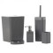 Set de accesorii pentru baie din plastic, 5 piese, gri Household NewTrend
