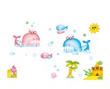 Sticker decorativ, Animale marine, 130 cm, 1287ST