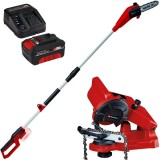 Einhell GC-LC 18/20 Li T PXC + Starter Kit + GC-CS 85 E - Drujba 20 cm 5.5 m/s + Set 1 acumulator si incarcator Li-Ion 18 V 4 Ah + Masina de ascutit l