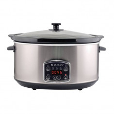 Slow Cooker Beper, 280 W, 4.5 l, timer, ecran digital, vas ceramic