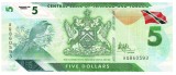 Trinidad &amp; Tobago 5 Dolari 2020 Polimer Seria AQ860593