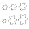 Set 6 forme pentru prajituri, model stea, dimensiuni cuprinse intre 8.5 si 17 cm, otel inoxidabil, argintiu