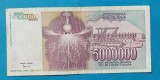 5.000.000 Dinari anul 1993 Bancnota Iugoslavia 5 MILIOANE - Jugoslavije