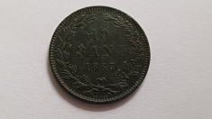 Romania -10 Bani 1867-HEATON-Stare f buna