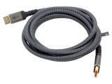 Cablu DisplayPort textil Goobay 3m gri, cod 75686