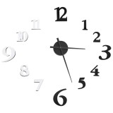 Ceas de perete 3D design modern, negru &amp; alb, 100 cm, XXL