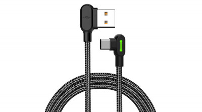 Mcdodo CA-5280 Cablu LED USB-USB-C, 1,8 m (negru) foto