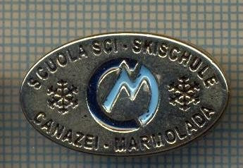 Y 1069 INSIGNA-SCOALA DE SCHI(SKI) CANAZEI MARMOLADA-ITALIA- PENTRU COLECTIONARI foto